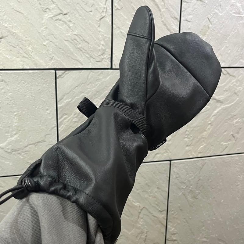 【新品・未使用】HAND OUT ミトングローブ 黒 ミトン グローブ 手袋 防寒 雑貨 保温 冬 手ぶくろ 2way スマホ
