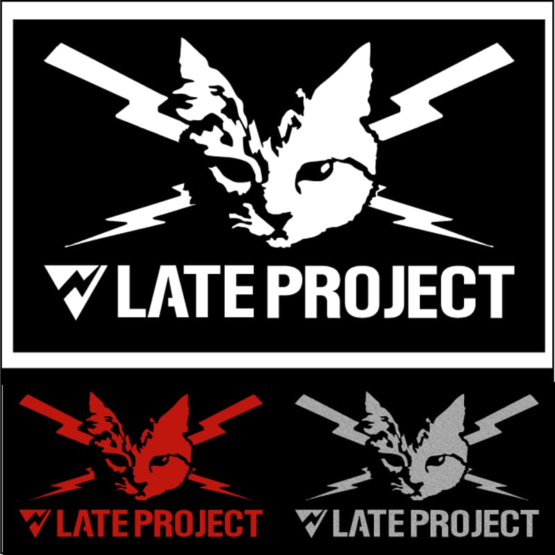 カッティングステッカー【 ねこ × LATEproject 】4カラー カッティングステッカー【 ねこ × LATEproject 】4カラー