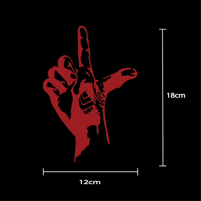 在庫限り】カッティングステッカー【HANDsign】レッド | レイト