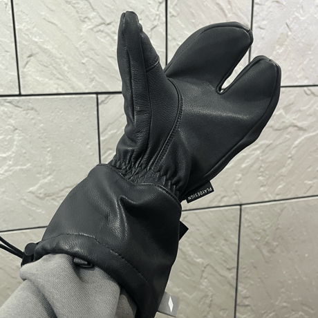手の出るレザーグローブ🥊オーバーロブスタータイプ【山羊革⚡️中綿なし】2ウェイ・袖に入れても被せても使えます