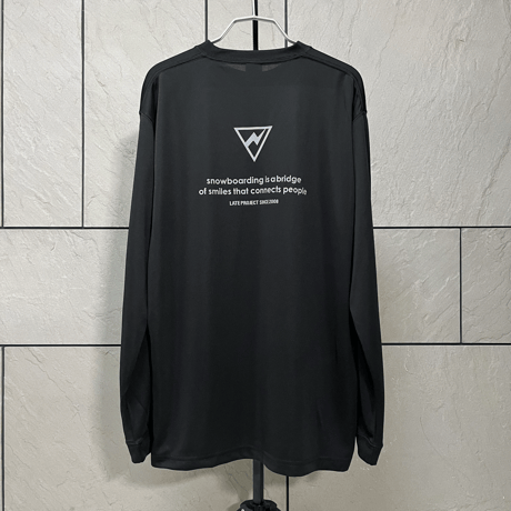 吸汗速乾ドライ・ロングスリーブTシャツ⚡️ブラック×グレー NEW LOGO