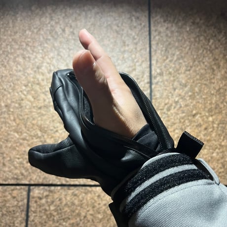 手の出るレザーグローブ🥊ミトンタイプ【山羊革⚡️中綿なし】