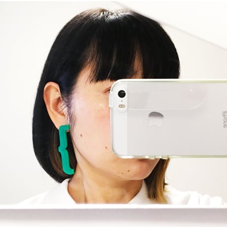 カッコつけるピアス ・イヤリング／クリアブルー×エメラルド