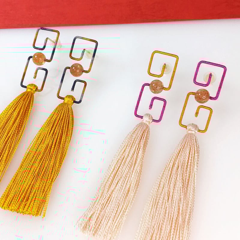 現品限り］雷紋ピアス | Perch Branch Design／chankae