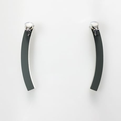 カッコつけるピアス ・イヤリング／ドットクリア×シルバーミラー