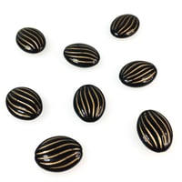 ビーズ／ブラック×ゴールドライン