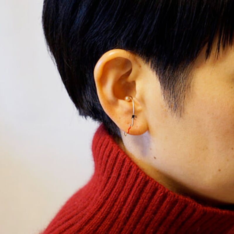 14KGFワイヤー イヤカフ／横顔／片耳用 | Perch Branch Design