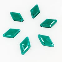 ヴィンテージビーズ／エメラルドグリーン菱形