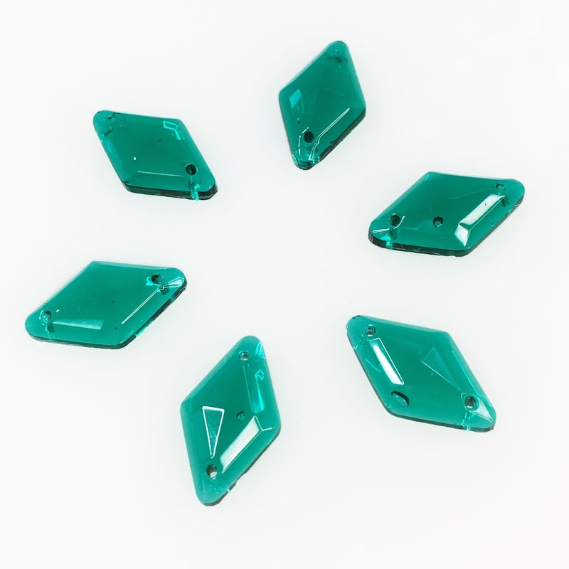 ヴィンテージビーズ／エメラルドグリーン菱形 | Perch Branch Design