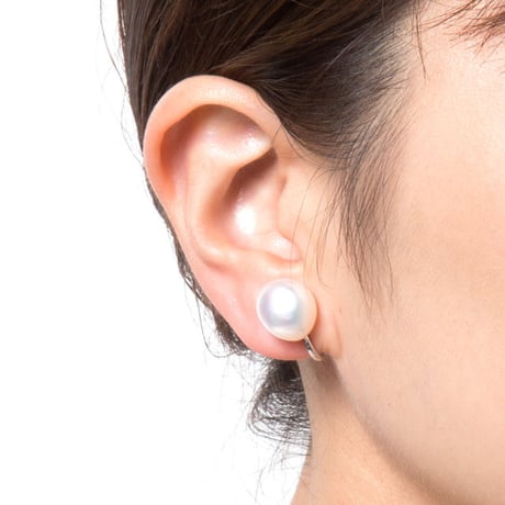 バロックパールクリップイヤリング 10mm-14mm ホワイト