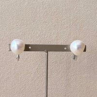 バロックパールクリップイヤリング 10mm-14mm ホワイト