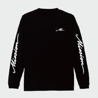 MISSION - ロンTee (black/white)
