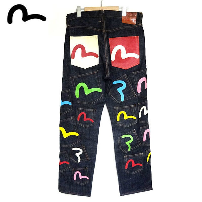 エヴィス メニーポケット30×35 入手困難✨ EVISU 紅白 カモメ ビック