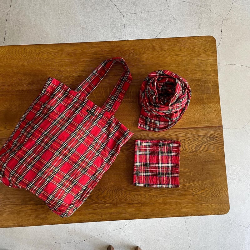 R&D.M.Co- linen bag/TARTAN CHECK | zakkayaline