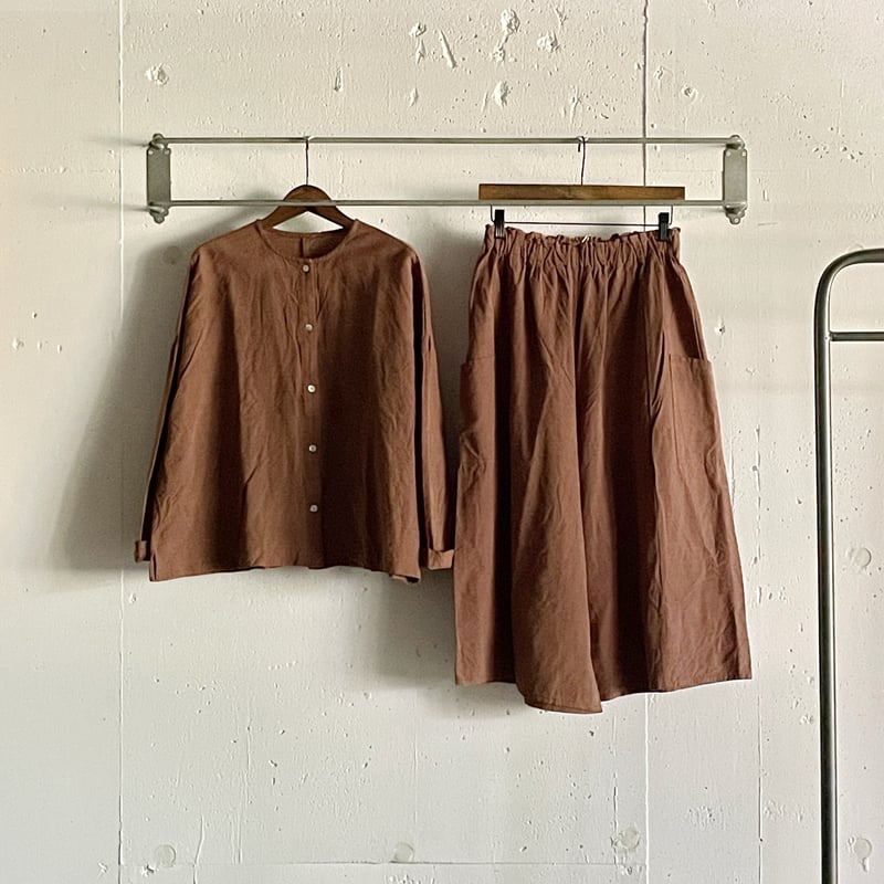 新品未使用品YAMMA 会津木綿 丸首ボタンシャツ YAMMA 丸首ボタンシャツ/会津木綿 | zakkayaline