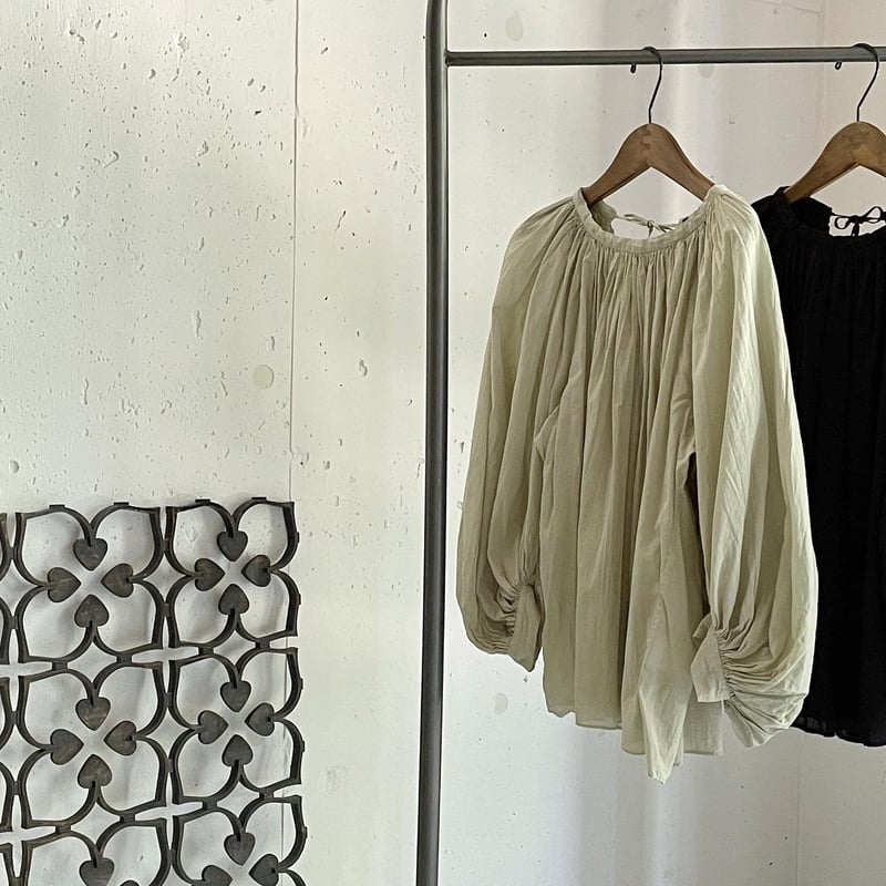 R&D.M.Co- gather smock/GARMENT DYE | zakkayaline