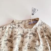 R&D.M.Co- back button smock /Garden