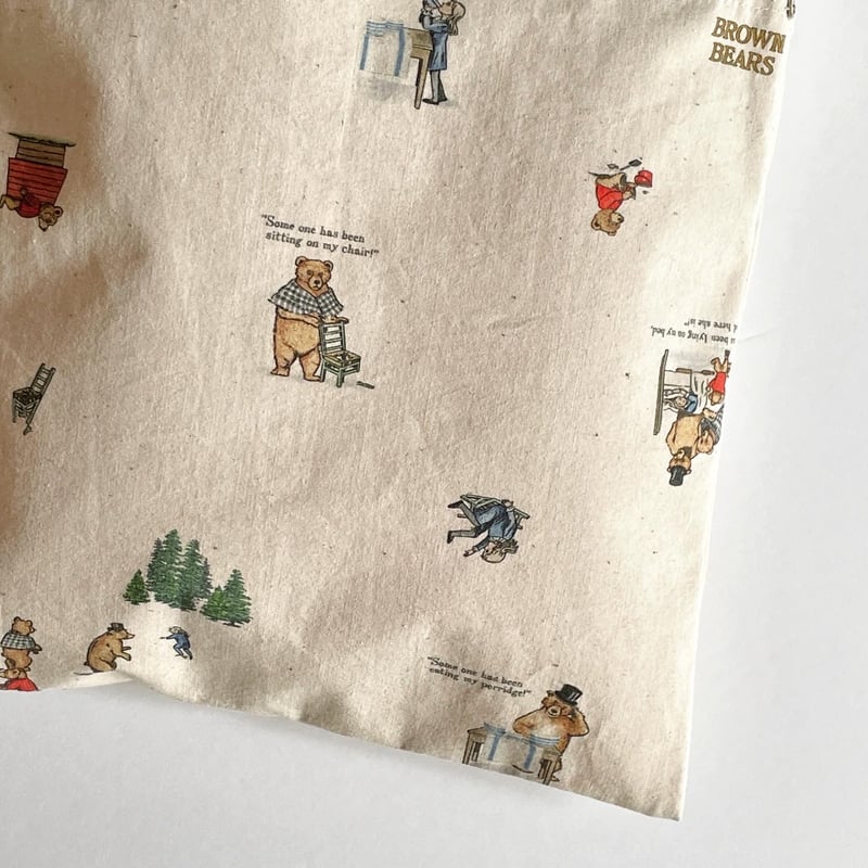 バッグ R&D.M.Co- BROWN BEARS DRAWSTRING BAG L R&D.M.Co- BROWN BEARS DRAWSTRING BAG L