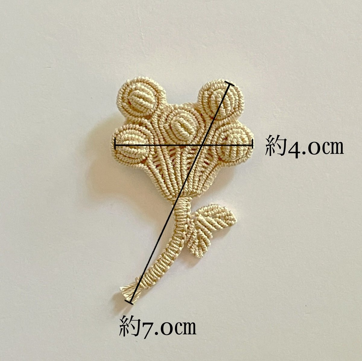 松田紗和 macrame lace brooch/D,E,F | zakkayaline