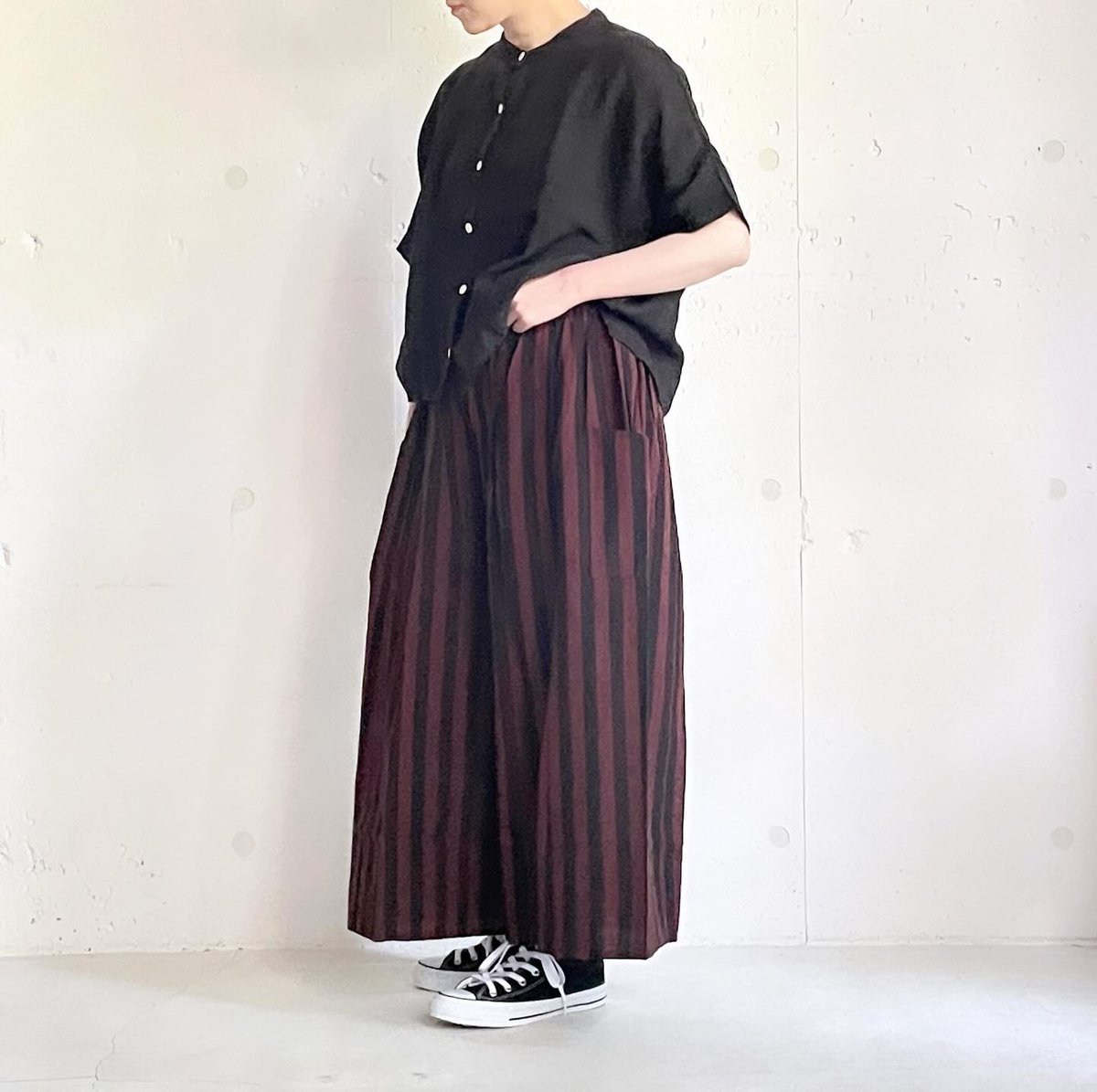 会津木綿キュロット　YAMMA ヤンマ産業 会津木綿キュロット(股上+10cm) YAMMA ヤンマ産業 | 日々花