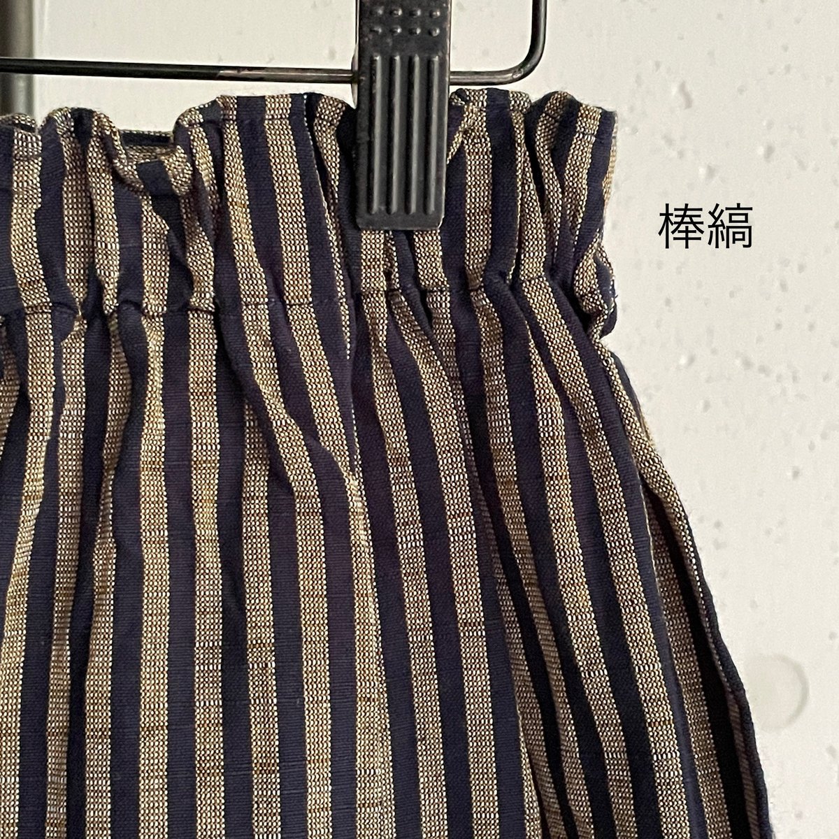 【極美品】YAMMA産業　会津木綿　キュロットパンツ　ロングロング丈　スミクロ YAMMA ヤンマ産業 会津木綿 キュロットパンツ ロング丈 acr-pt-l