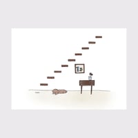 A4 ポスター リビングと犬