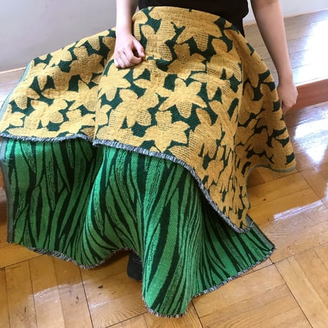 BLOOM blanket | NARCISSUS yellow (M)130cm×130cm