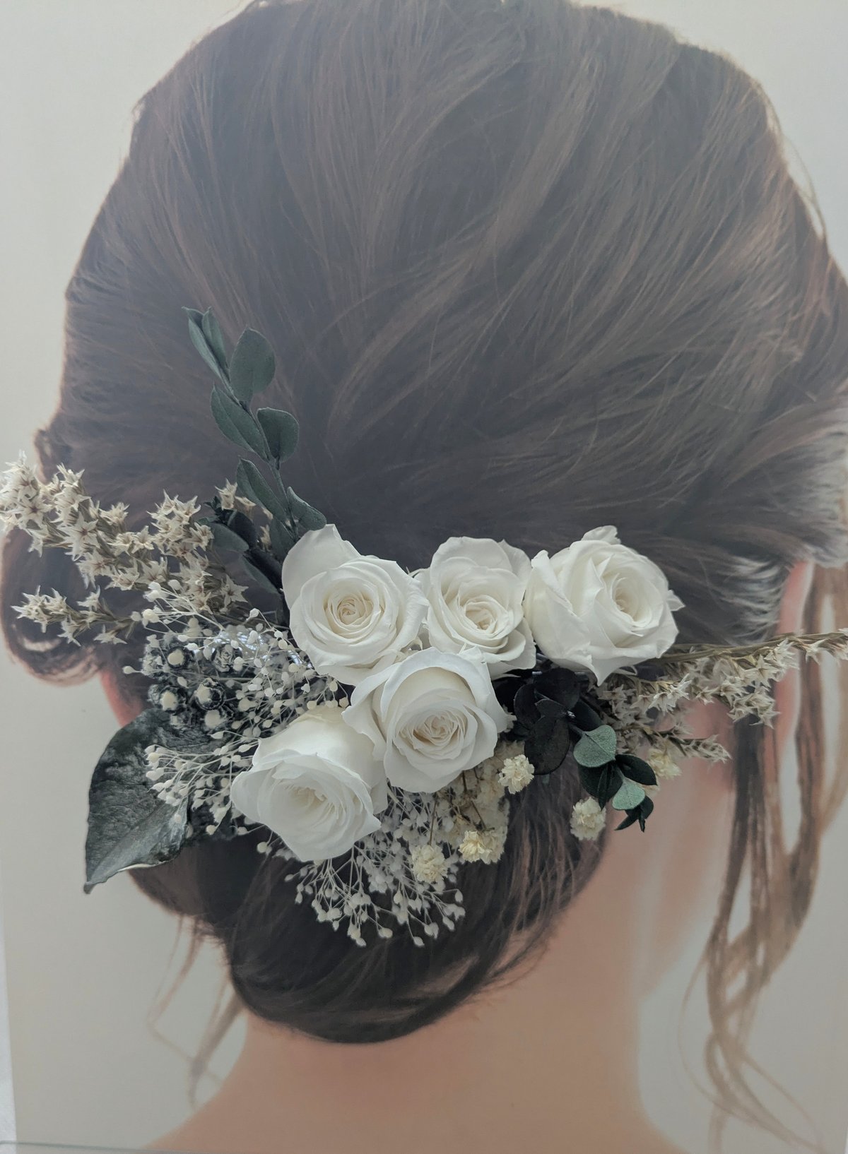 ヘッドパーツ•髪飾り〜ドライフラワー　前撮りなどに♡ ウエディングヘッドドレス／髪飾りプリザーブドフラワー／前撮り