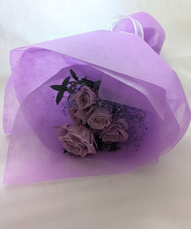 パープルローズエレガンスセット／プリザーブドフラワーギフト3種類