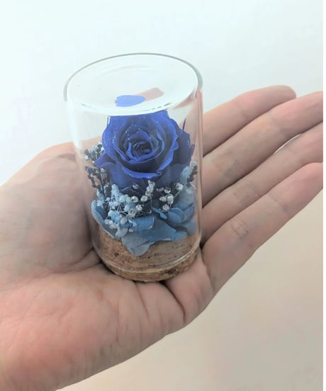 小さなお花の定期便／プリザーブドフラワーガラスボトルギフト便12種類