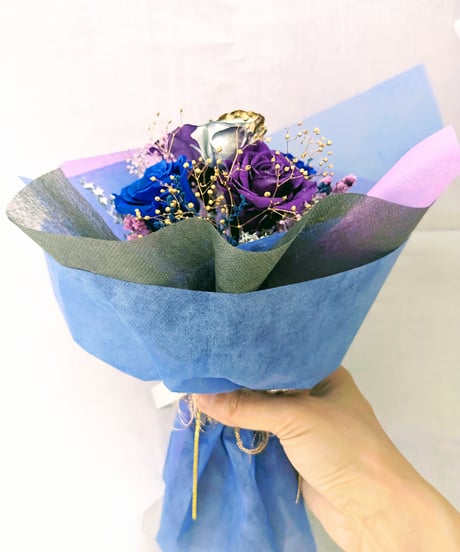 プリザーブドフラワー／銀河の輝きをまとった魔法の花束