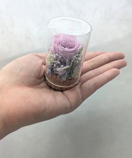 小さなお花の定期便／プリザーブドフラワーガラスボトルギフト便12種類