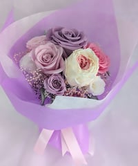 プリザーブドフラワー真紅の薔薇のガラスの靴リングピロー（フラワー