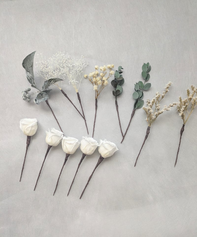 ウエディングヘッドドレス／髪飾りプリザーブドフラワー／前撮り