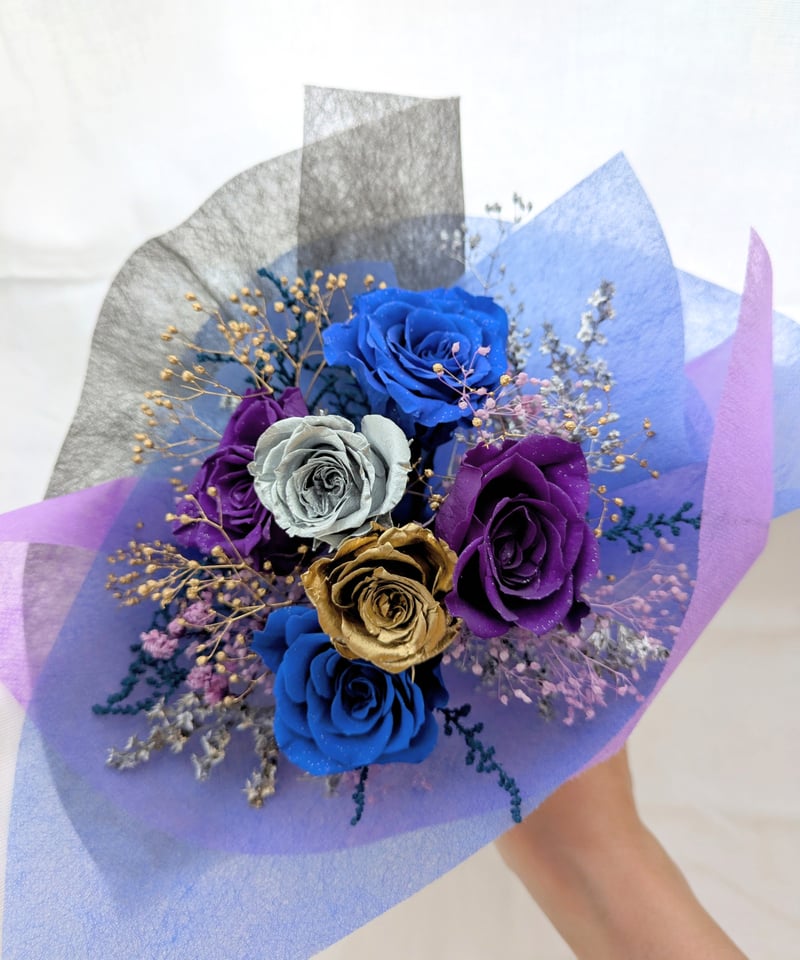 プリザーブドフラワー／銀河の輝きをまとった魔法の花束 | 世都華