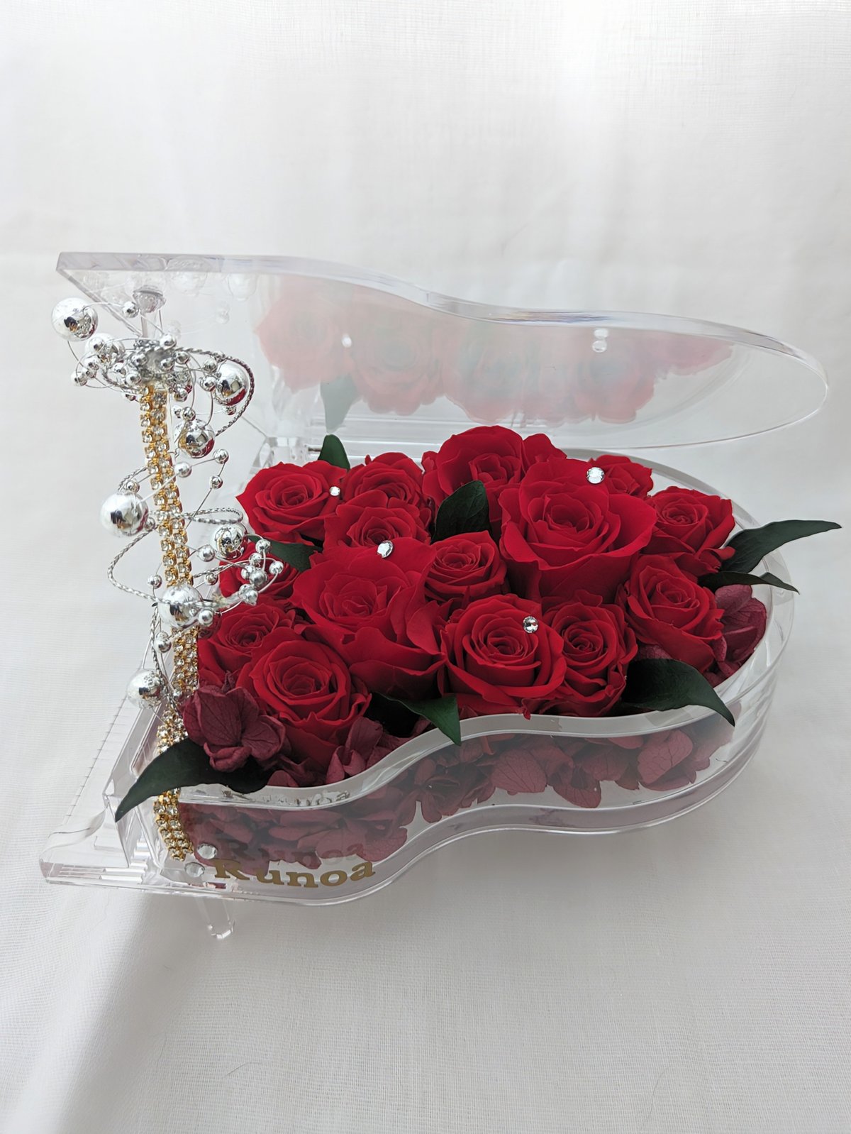 プリザーブドフラワー／グランドピアノシリーズ】熱い情熱は心に秘めて