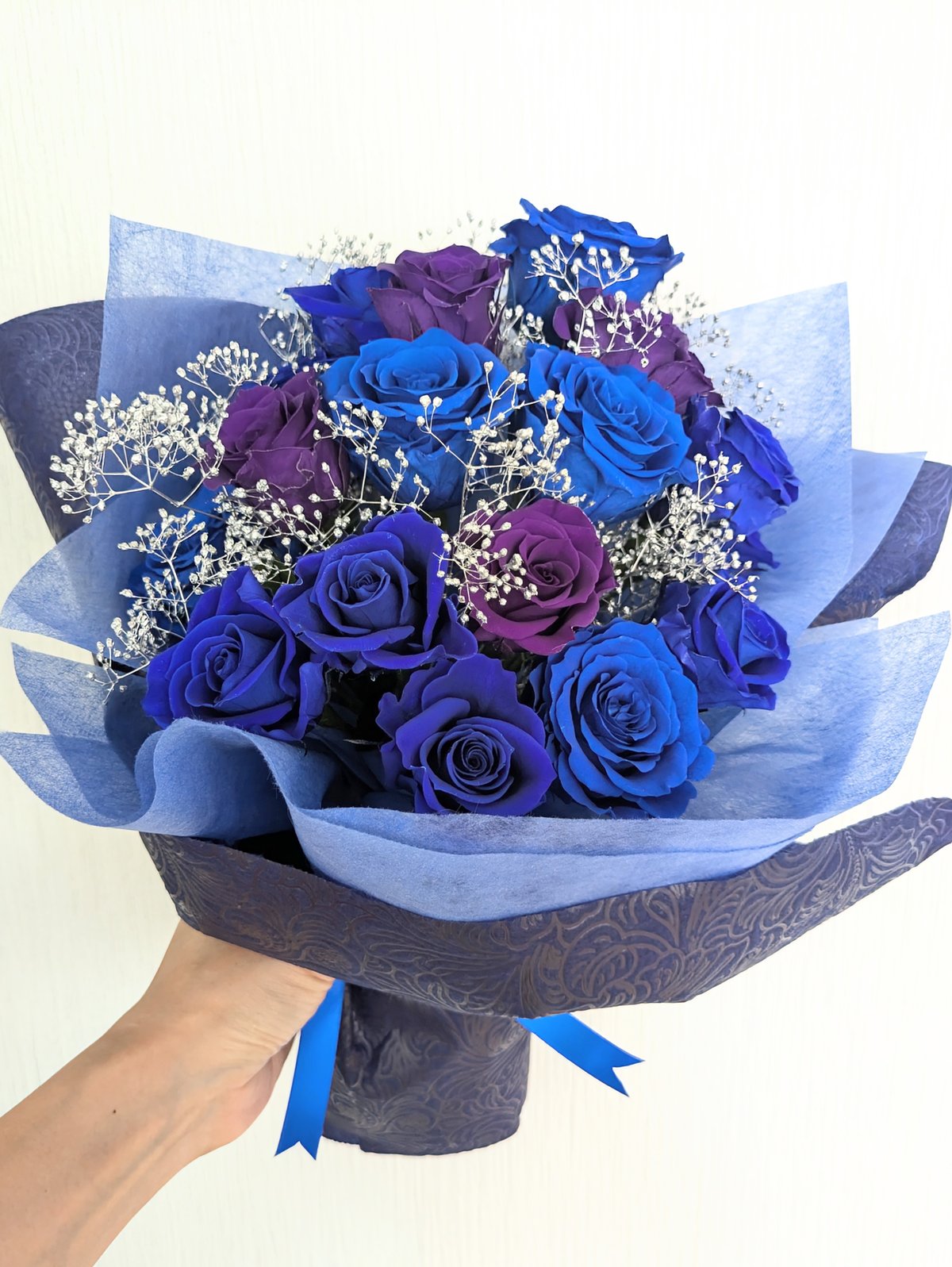 青と紫の薔薇花束 | 世都華