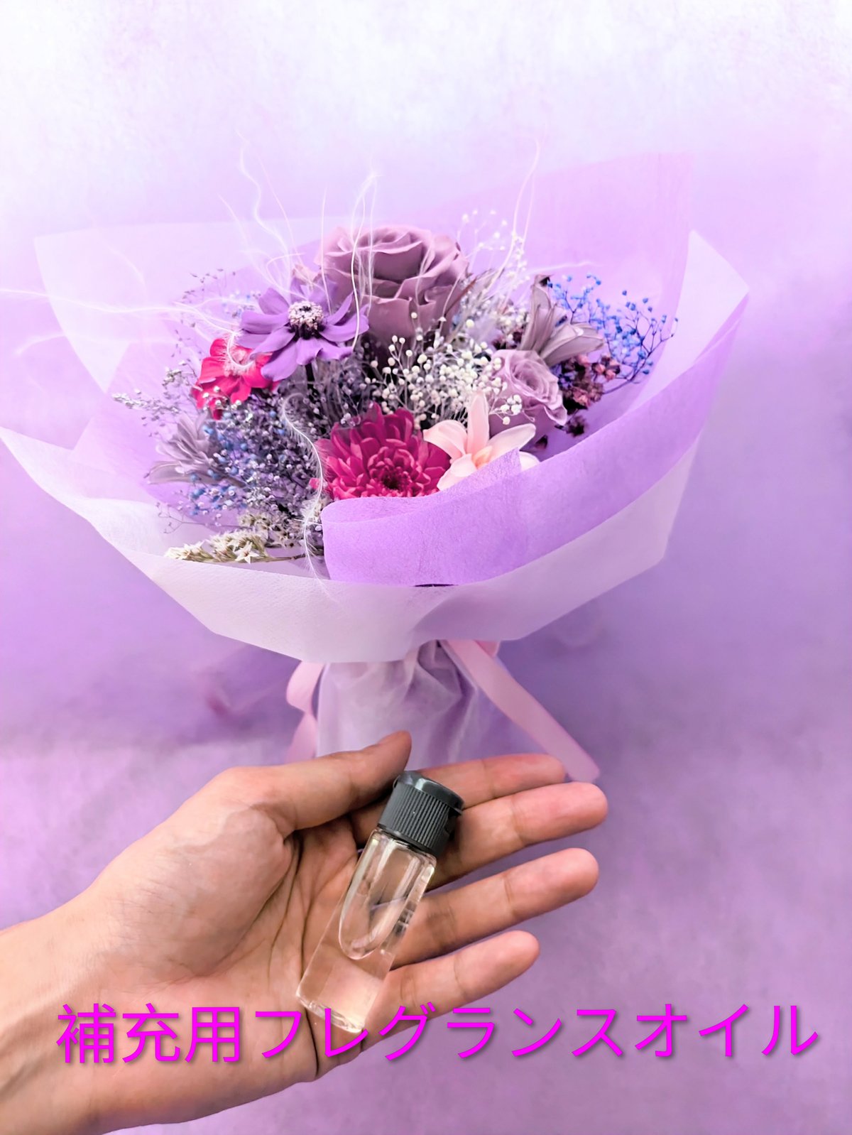 ＊*..ラベンダー色のナチュラルポット..＊°プリザーブドフラワー　お花の贈り物 fit=scale-down,w=1200