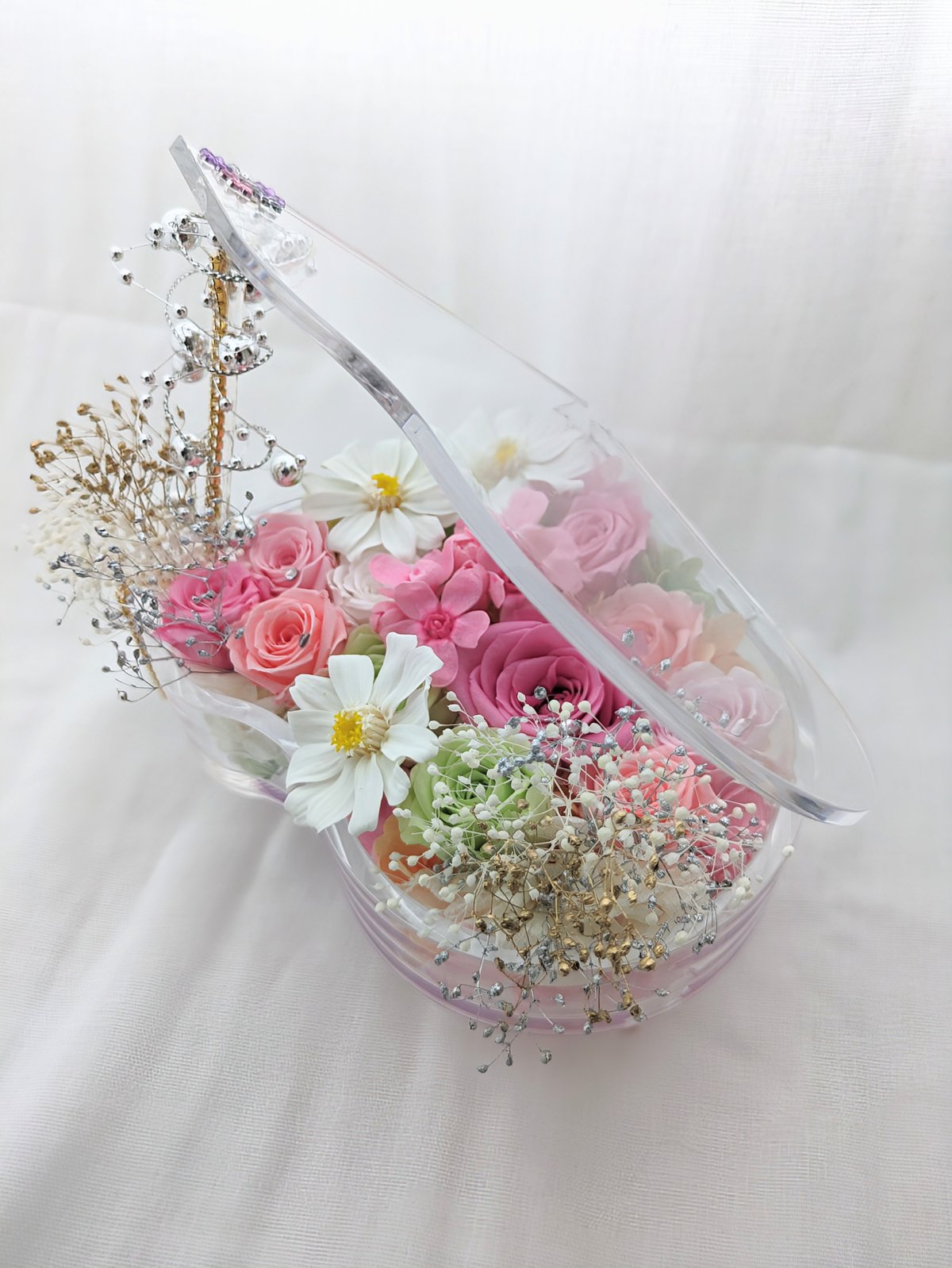 プリザーブドフラワー／グランドピアノシリーズ】花爛漫な可愛い音色に