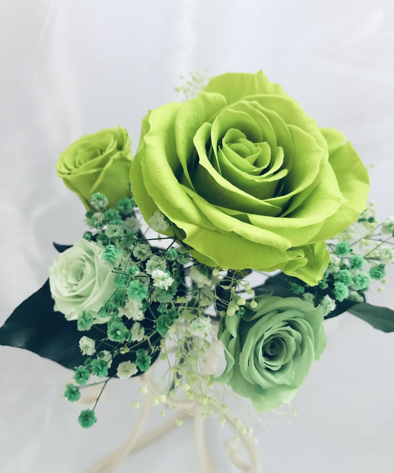 ★素敵なお花が長持ち★ポワール プリザーブドフラワー（グリーン） ☆素敵なお花が長持ち☆ポワール プリザーブドフラワー（グリーン）