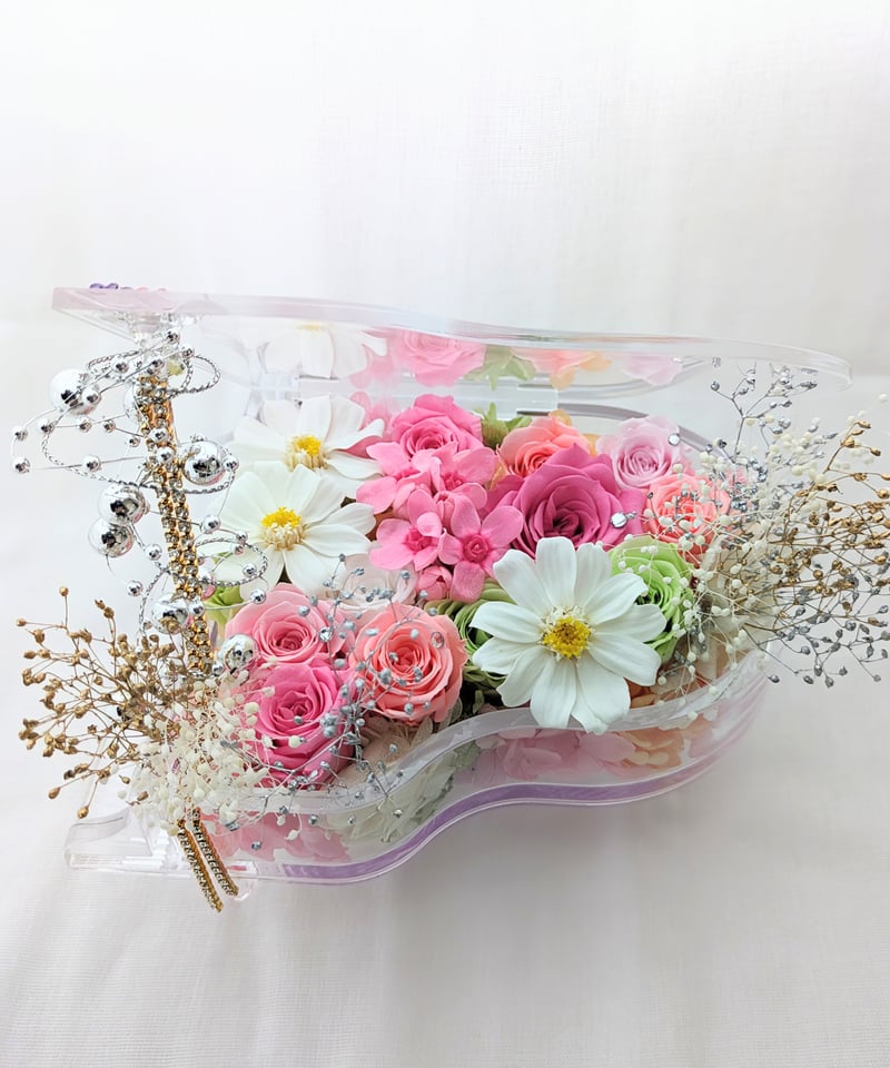 プリザーブドフラワー／グランドピアノシリーズ】花爛漫な可愛い音色に