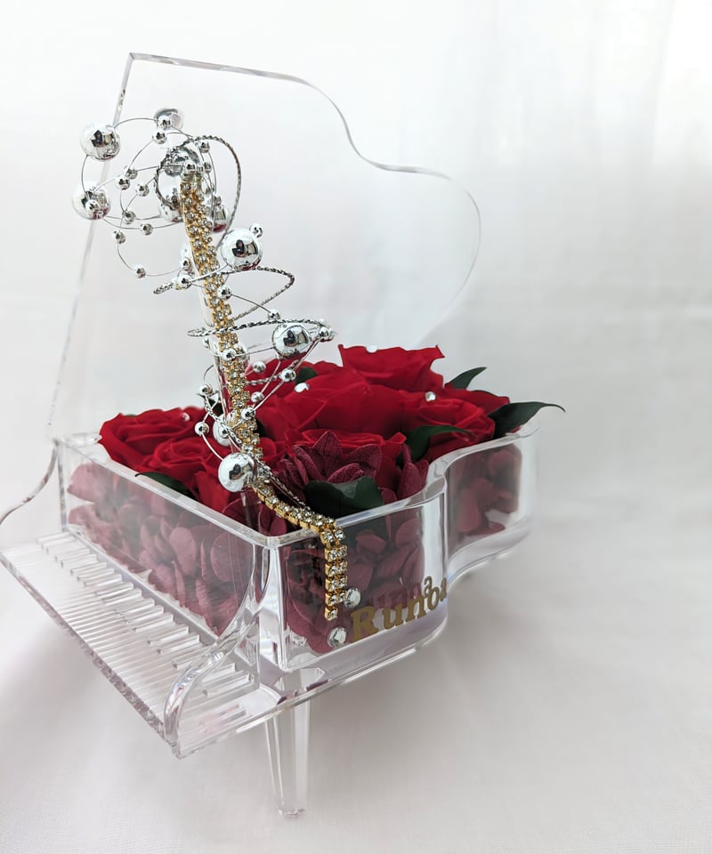 プリザーブドフラワー／グランドピアノシリーズ】熱い情熱は心に秘めて