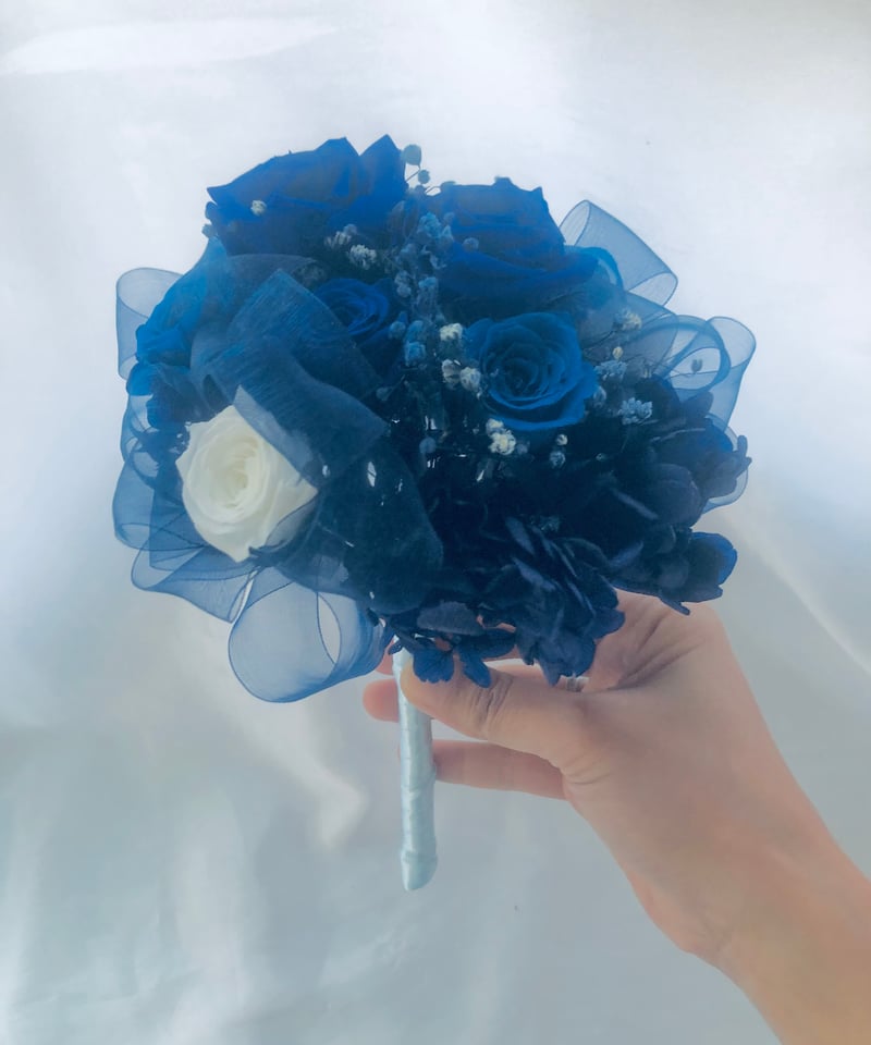 プリザーブドフラワー／青い薔薇の花束・ラッピング付き】 | 世都華