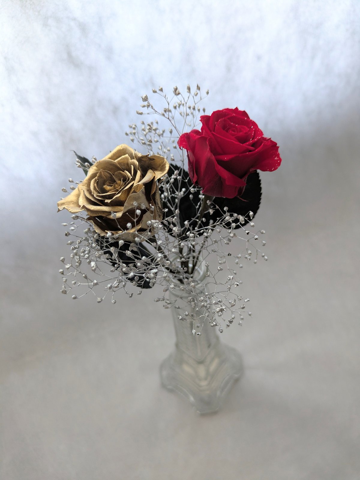 赤い薔薇、ブラザードフラワードー ム型24✖️20 赤い薔薇、ブラザード