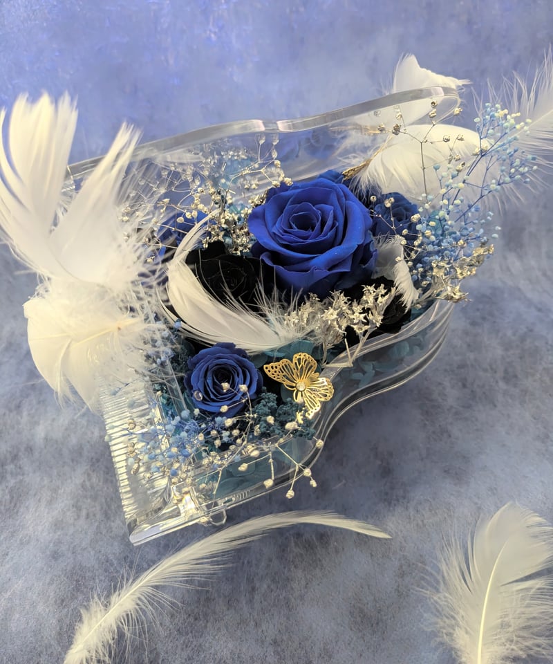 プリザーブドフラワー／グランドピアノシリーズ黒薔薇の魔法発動中