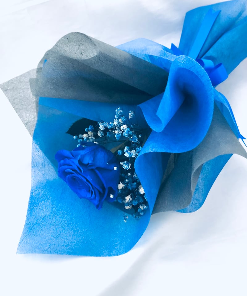 花かんむり♡リストブーケセット 青♡水色♡白 cbc004d3d2b379060661e3a343c50b