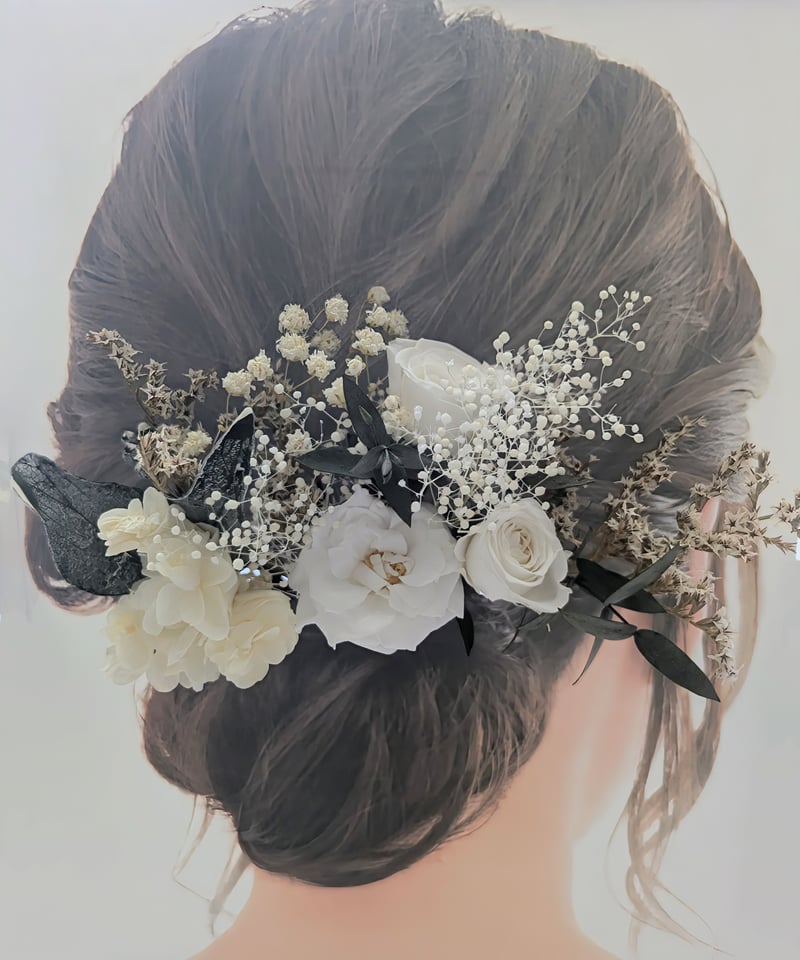 ドライフラワー　髪飾り　結婚式　前撮り 楽天市場】髪飾り 成人式 花 ドライフラワー セット 結婚式 前