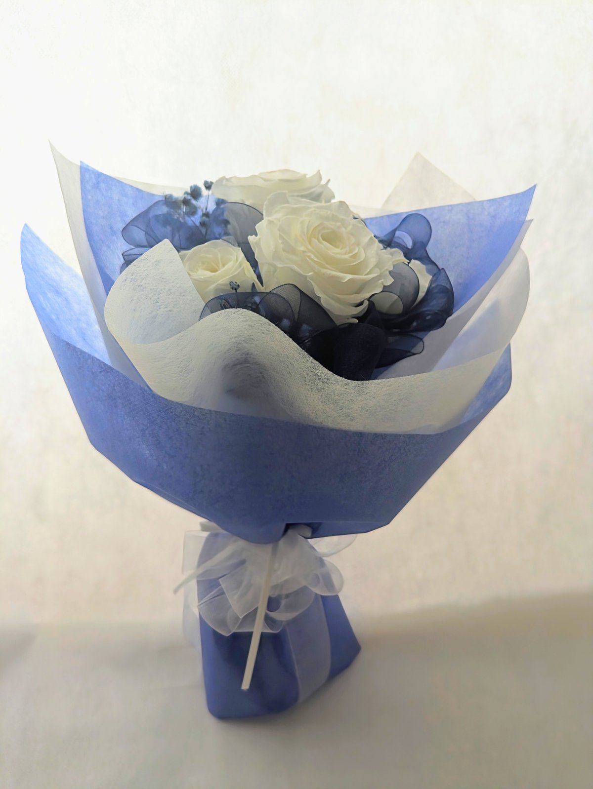 染め花　大輪のバラの花束　アートフラワー　ハンドメイド　リボン付き プロポーズ ピンクバラ 花束】嬉しい 喜ぶ サプライズ 枯れない 花束・アレンジメント