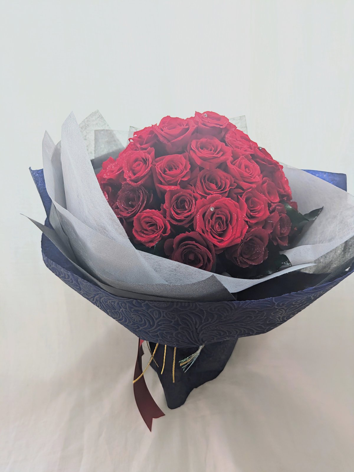 赤い薔薇50本の花束／プリザーブドフラワー永遠の愛♡無条件の愛／記念