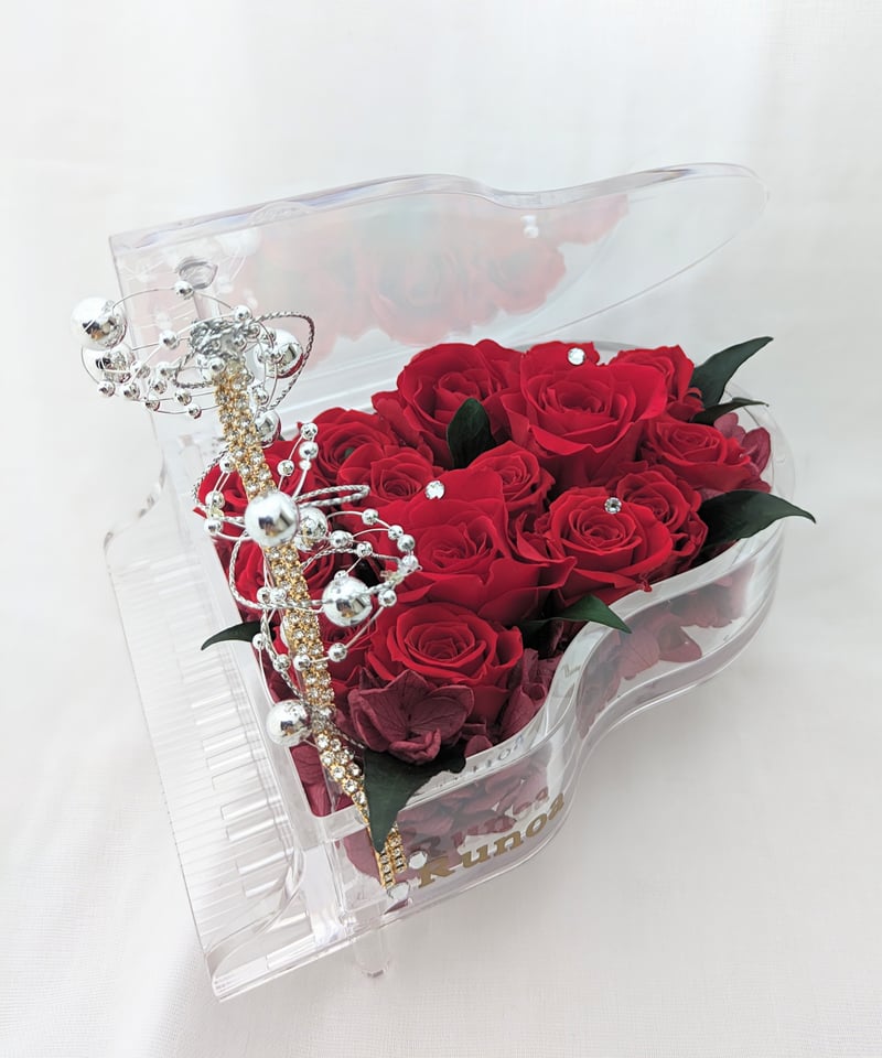 プリザーブドフラワー／グランドピアノシリーズ】熱い情熱は心に秘めて